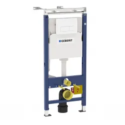 Инсталляция для унитаза Geberit Duofix Delta 51 458.125.11.1 с кнопкой смыва, альпийский белый