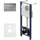 Инсталляция для унитаза Am.Pm Pro M I012704.8031 с кнопкой смыва, никель матовый