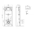 Инсталляция для унитаза Am.Pm Pro L I012704.9031 с кнопкой смыва, никель матовый