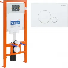 Инсталляция для унитаза BelBagno Sfera BB002-80/BB014-SR-BIANCO с кнопкой смыва, белый