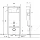 Инсталляция для унитаза Pestan Onyx 40006356 + 40006364 SET40006356OB с кнопкой смыва, черный матовый/матовый хром