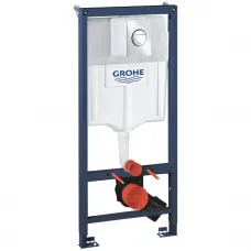 Инсталляция для унитаза Grohe Nova Cosmopolitan S 39750001 + 37601P00 с кнопкой смыва, матовый хром