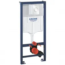 Инсталляция для унитаза Grohe Nova Cosmopolitan S 39750001 + 37601SH0 с кнопкой смыва, альпийский белый