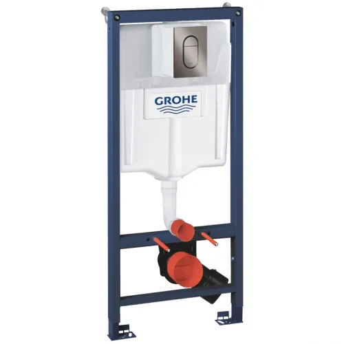 Инсталляция для унитаза Grohe Arena Cosmopolitan S 39750001 + 37624A00 с кнопкой смыва, темный графит глянец