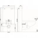 Инсталляция для унитаза Abber AC0107MW с кнопкой смыва, белый