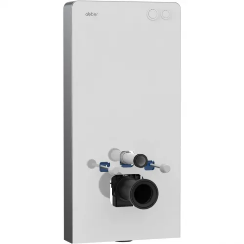 Инсталляция для унитаза Abber AC0107MW с кнопкой смыва, белый