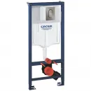 Инсталляция для унитаза Grohe Arena Cosmopolitan S 39750001 + 37624AL0 с кнопкой смыва, темный графит матовый