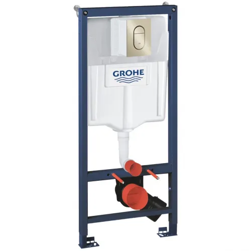 Инсталляция для унитаза Grohe Arena Cosmopolitan S 39750001 + 37624EN0 с кнопкой смыва, никель матовый
