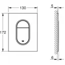 Инсталляция для унитаза Grohe Arena Cosmopolitan S 39750001 + 37624GN0 с кнопкой смыва, холодный рассвет матовый