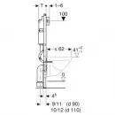 Инсталляция для унитаза Geberit Duofix Delta 20 458.134.21.2 с кнопкой смыва, хром