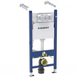 Инсталляция для унитаза Geberit Duofix Delta 21 458.149.21.1 с кнопкой смыва, хром