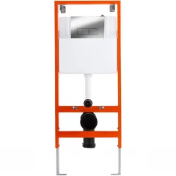 Инсталляция для унитаза BelBagno BB097SET.Q.CR с кнопкой смыва, хром