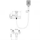Смеситель для ванны Wonzon & Woghand Flex WW-88037072-BG с душевым гарнитуром, золотой матовый