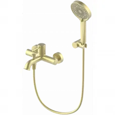 Смеситель для ванны Wonzon & Woghand Tor WW-88037073-BG с душевым гарнитуром, золотой матовый