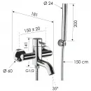 Смеситель для ванны Remer X Style X02XV