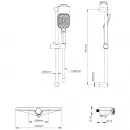 Термостат для ванны Wonzon & Woghand Onix WW-B2551-A-MB с душевым гарнитуром, черный матовый