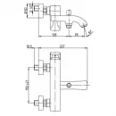 Смеситель для ванны Paini F1 F1CR111LMKM