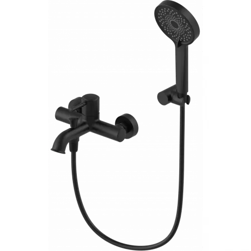 Смеситель для ванны Wonzon & Woghand Tor WW-88037073-MB с душевым гарнитуром, черный матовый
