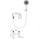 Смеситель для ванны Wonzon & Woghand Brilliant WW-88037079-BG с душевым гарнитуром, золотой матовый