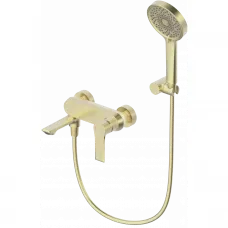 Смеситель для ванны Wonzon & Woghand Brilliant WW-88037079-BG с душевым гарнитуром, золотой матовый