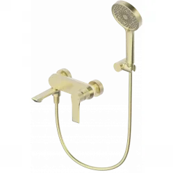 Смеситель для ванны Wonzon & Woghand Brilliant WW-88037079-BG с душевым гарнитуром, золотой матовый
