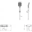 Термостат для ванны Wonzon & Woghand Shelf WW-B2551-BG с душевым гарнитуром, золотой матовый