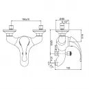 Смеситель для ванны Paini Fiori F2CR111LMKM