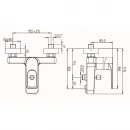 Смеситель для ванны Paini Flat KKCR1112SLMKM