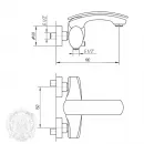 Смеситель для ванны Migliore Flo ML.FLO-7008.CR