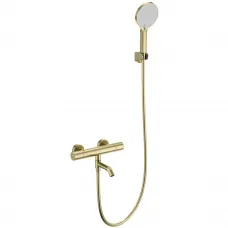 Термостат для ванны Wonzon & Woghand Inn 1 WW-B3013-A1-BG с душевым гарнитуром, золотой матовый