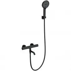 Термостат для ванны Wonzon & Woghand Inn 1 WW-B3013-A1-MB с душевым гарнитуром, черный матовый