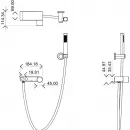 Смеситель для ванны Boheme Stick Linea 123-CB.3 с душевым гарнитуром, медь матовая