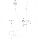 Смеситель для ванны Wonzon & Woghand Click WW-FE05L221-CR с душевым гарнитуром, хром