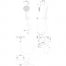 Смеситель для ванны Wonzon & Woghand Click WW-FE05L222-MW с душевым гарнитуром, белый матовый
