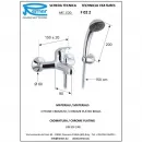 Смеситель для ванны Remer Serie 35 F02