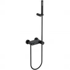 Смеситель для ванны Boheme Stick Linea 123-BB.3 с душевым гарнитуром, черный матовый