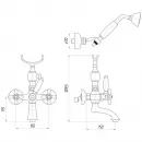 Смеситель для ванны Migliore Princeton Plus ML.PRP-8002.CRDO