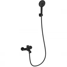 Смеситель для ванны Wonzon & Woghand Alfa WW-AE3204-MB с душевым гарнитуром, черный матовый