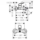 Смеситель для ванны Hansgrohe Logis 71400000