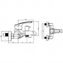 Смеситель для ванны Paini Atomix D1CR111ZKM