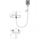 Смеситель для ванны Wonzon & Woghand Edge WW-88639003A-CR с душевым гарнитуром, хром