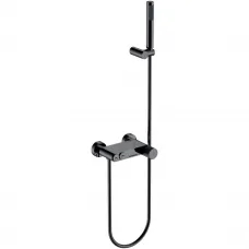Смеситель для ванны Boheme Stick Linea 123-SGM.3 с душевым гарнитуром, графит глянец