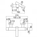 Термостат для ванны Nobili Tower TW00010/1CR