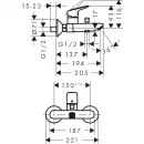 Смеситель для ванны Hansgrohe Logis 71400670