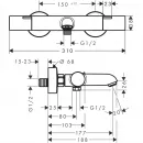 Термостат для ванны Hansgrohe Ecostat Fine 13325000