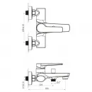 Смеситель для ванны BelBagno Loren LOR-VASM-CRMLOR-VASM-CRM