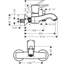 Смеситель для ванны Hansgrohe Metropol Classic 31340090