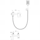 Смеситель для ванны Wonzon & Woghand Fit WW-88639009-MB с душевым гарнитуром, черный матовый
