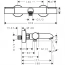 Термостат для ванны Hansgrohe Ecostat Element 13347670