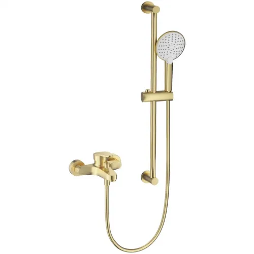 Смеситель для ванны Wonzon & Woghand WW-C2501-BG с душевым гарнитуром, золотой матовый